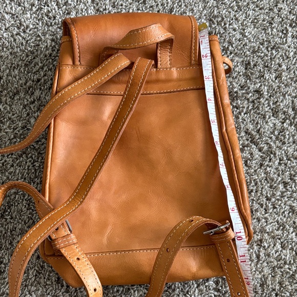 Vintage Tan Brown Real Leather Handmade Backpack - Picture 8 of 10